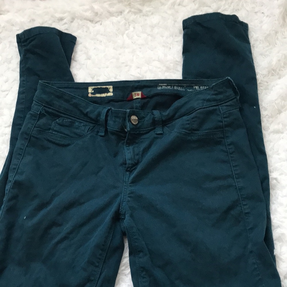 Design Lab Dark Green Skinny Jeans Size 28